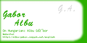 gabor albu business card